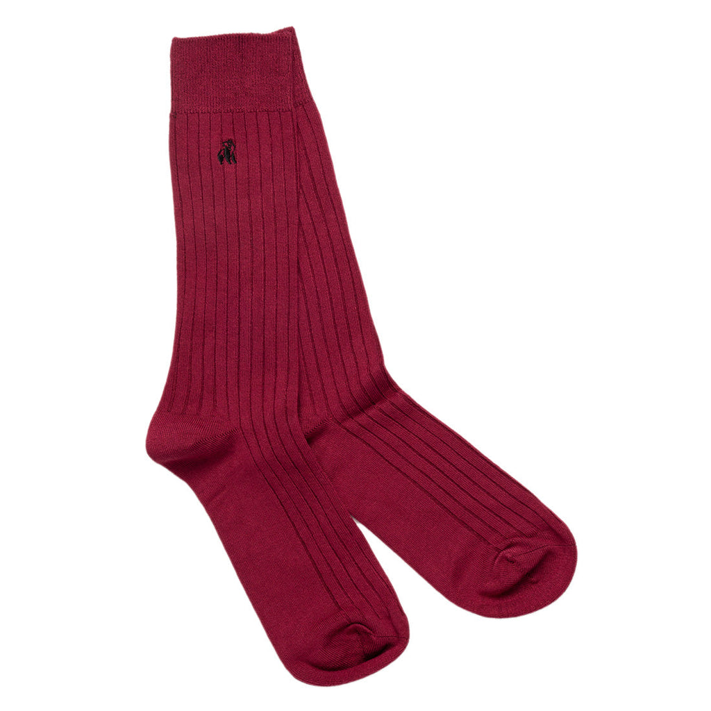 Swole Panda Bamboo Comfort Cuff Socks Bundle – 4 Pair Ribbed Set