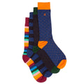 Swole Panda Bamboo Socks - Comfort Cuff Patterned Bundle - 4 Pairs