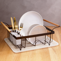 Orsina Vertex Dish Drainer – Bronze Powder Coated Rack with Drip Tray