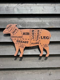Rustic Metal Butchers Lamb Garden Decor | Steel Wall Art by RW Norfolk