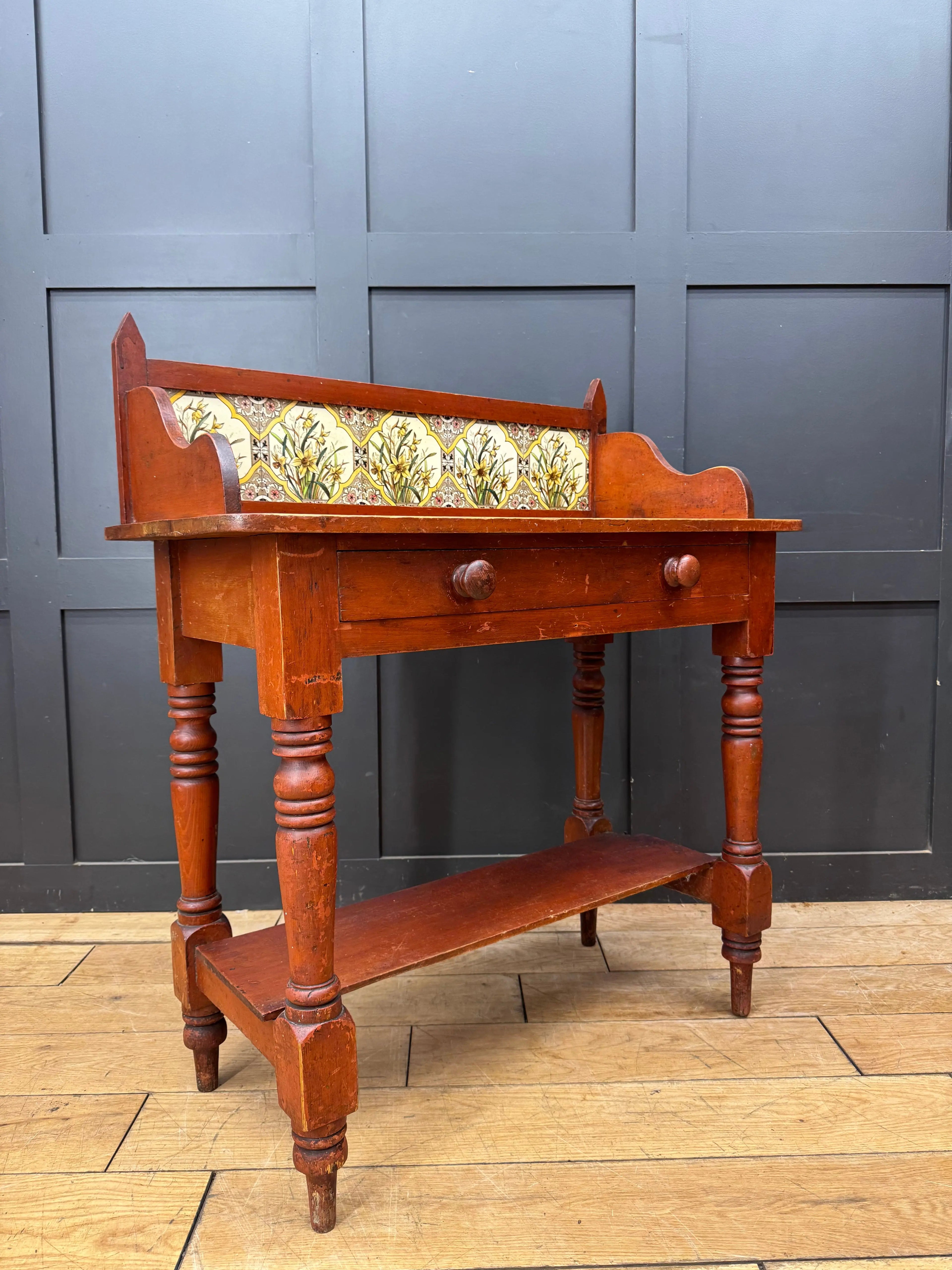 Antique Pine Washstand  Side Table / Dressing Table /Sideboard Desk