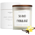 Mogarden 50th Birthday Candle | Luxury Vanilla Amber Soy Wax - 220g