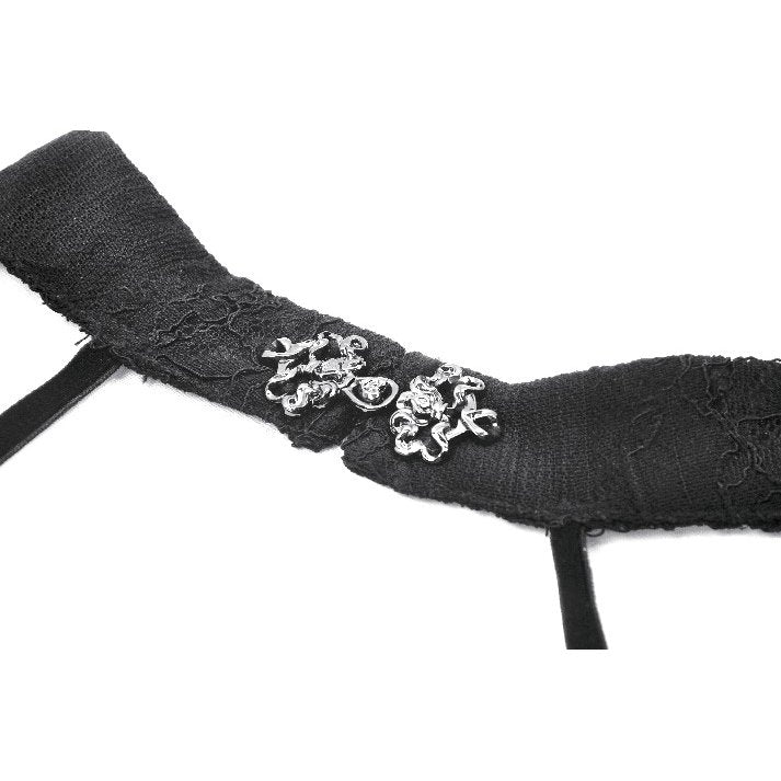 Dark in Love Ophelia Black Lace Corset Top – Victorian Goth Style