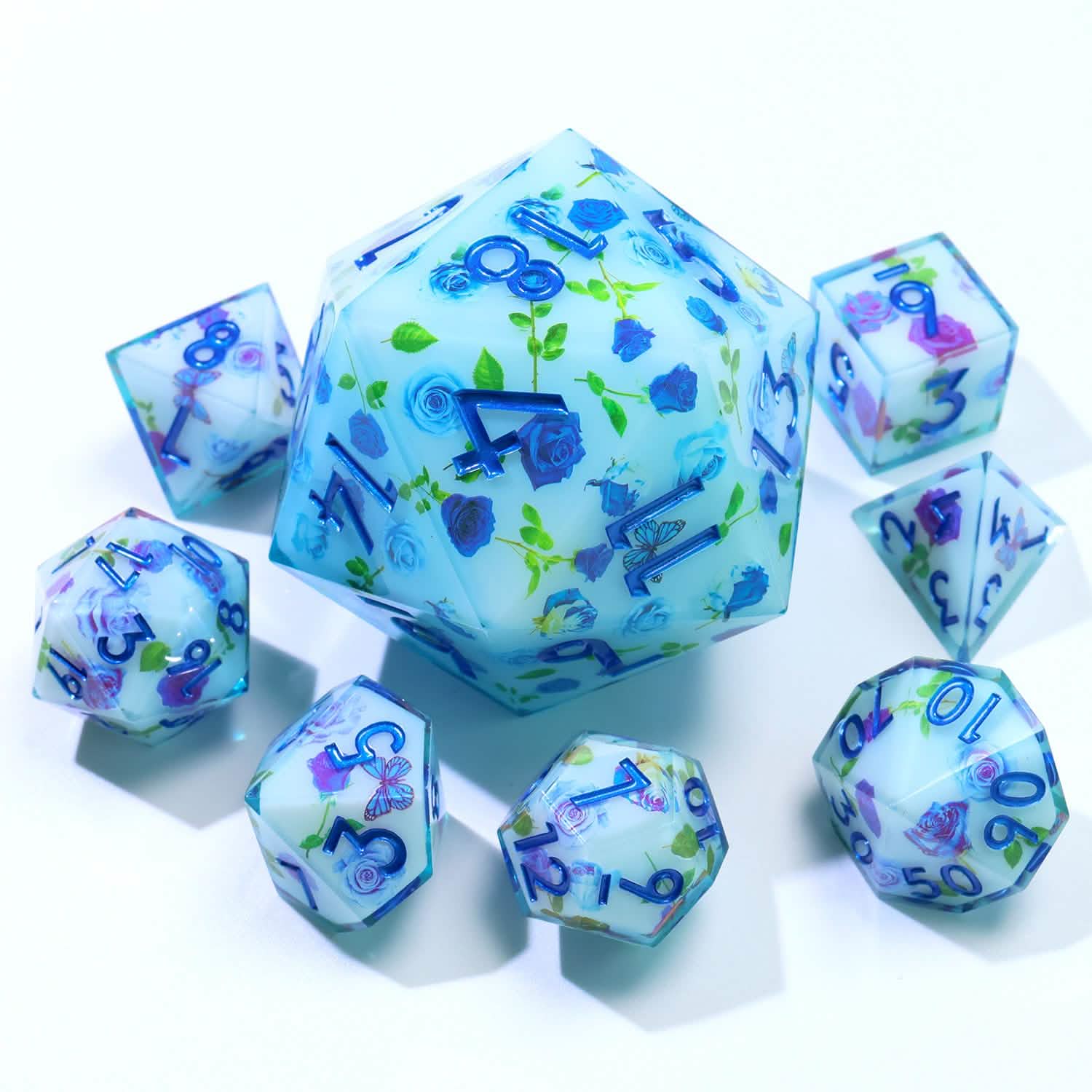 Enchanted China | 50mm D20 | Oversized Art Core Dice | Single Dice