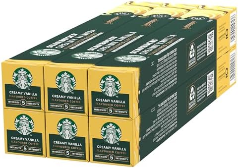 Starbucks Creamy Vanilla Coffee Pods for Nespresso - 60 Blonde Roast Capsules