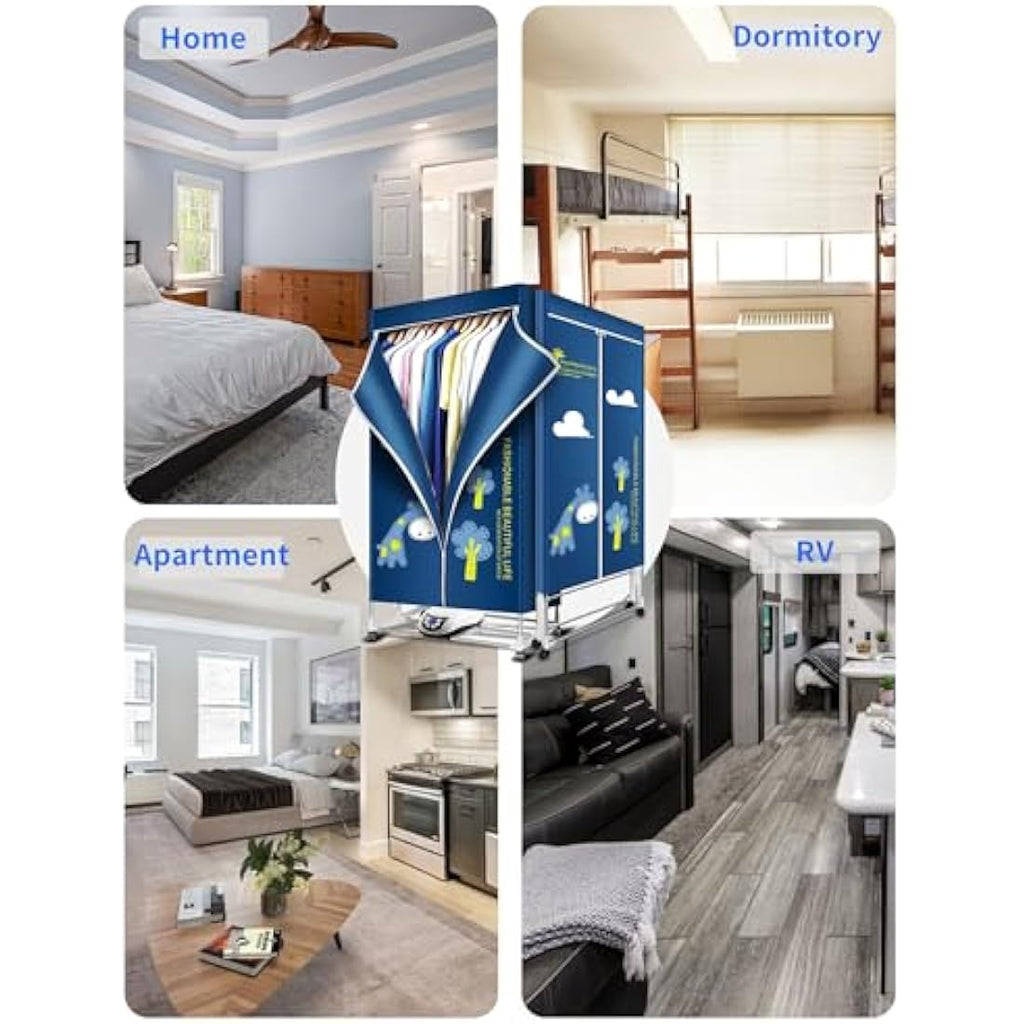 1500W Heated Clothes Airer – 2-Tier Foldable Anion Dryer