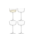 LSA International Borough Cocktail Saucer Glasses - 240ml Clear - Set of 4