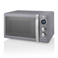 Swan Retro Digital Microwave | 800W 20L with Defrost – Grey