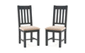Julian Bowen Bordeaux Dining Chairs – Set of 2 Padded Dark Grey Seats