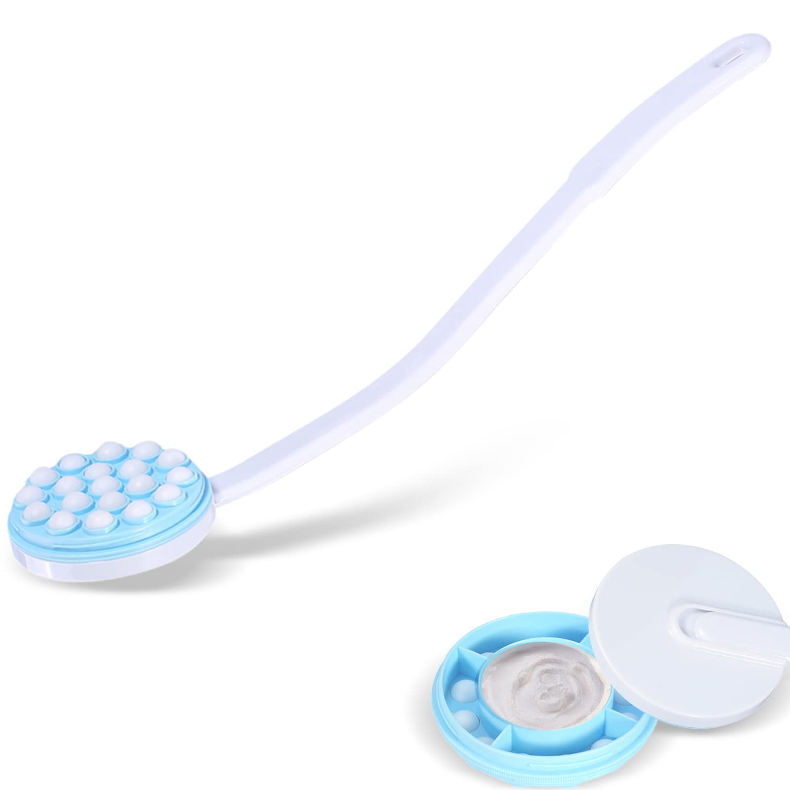 Jolof Store Back Lotion Applicator – Long Handle Massaging Roller Tool