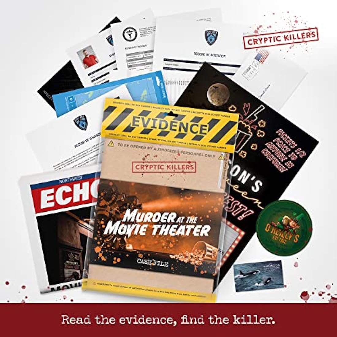 Cryptic Killers Murder Mystery Game – Movie Theater Cold Case File