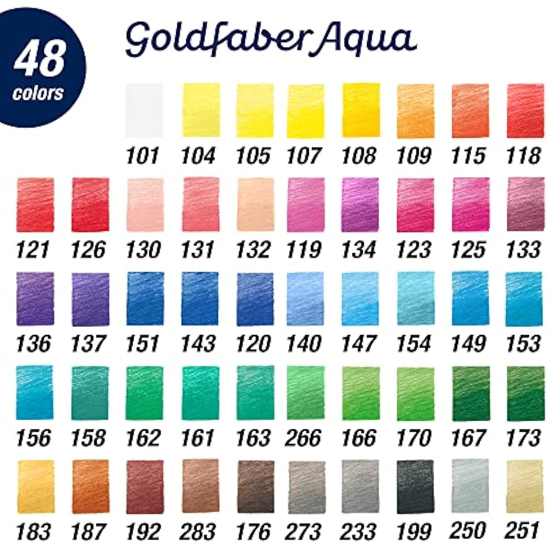 Faber-Castell Goldfaber Aqua Watercolour Pencils | Tin of 48