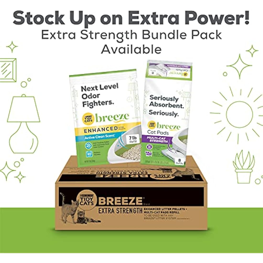 Purina Tidy Cats Breeze Litter System Refill Bundle: Pellets & Pads