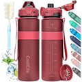 CodiCile 1L Sports Water Bottle – BPA Free Leak Proof Gym Bottle, Red