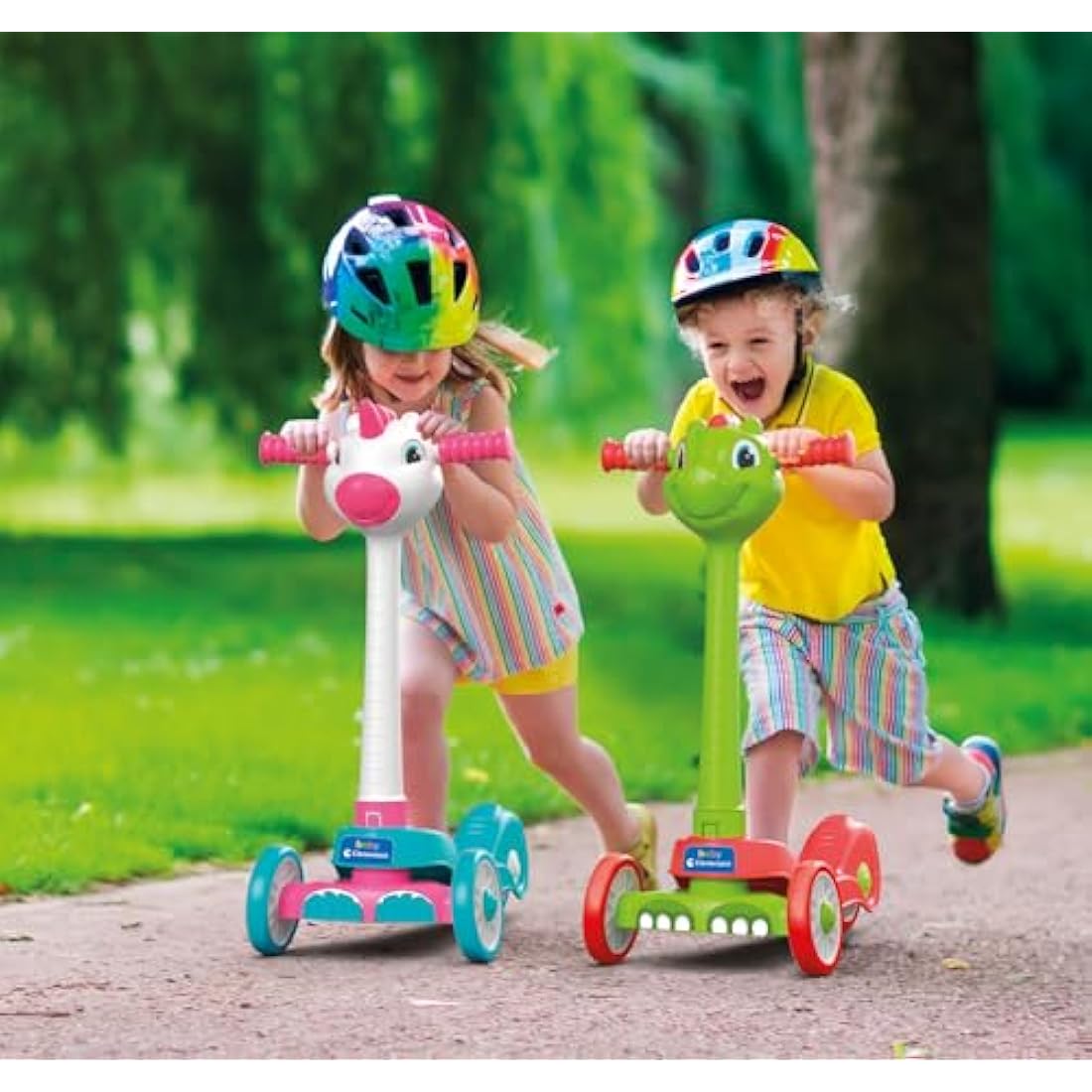 Clementoni Unicorn 3-Wheeled Toddler Scooter - Kids First Ride-On