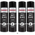 Simoniz Matt Black Acrylic Spray Paint for Automotive - 4 x 500ml