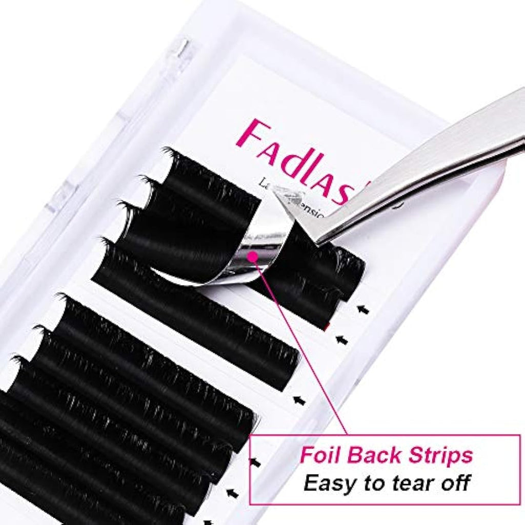 Fadlash Easy Fan Lashes | D Curl 0.07mm Mixed Tray Russian Extensions