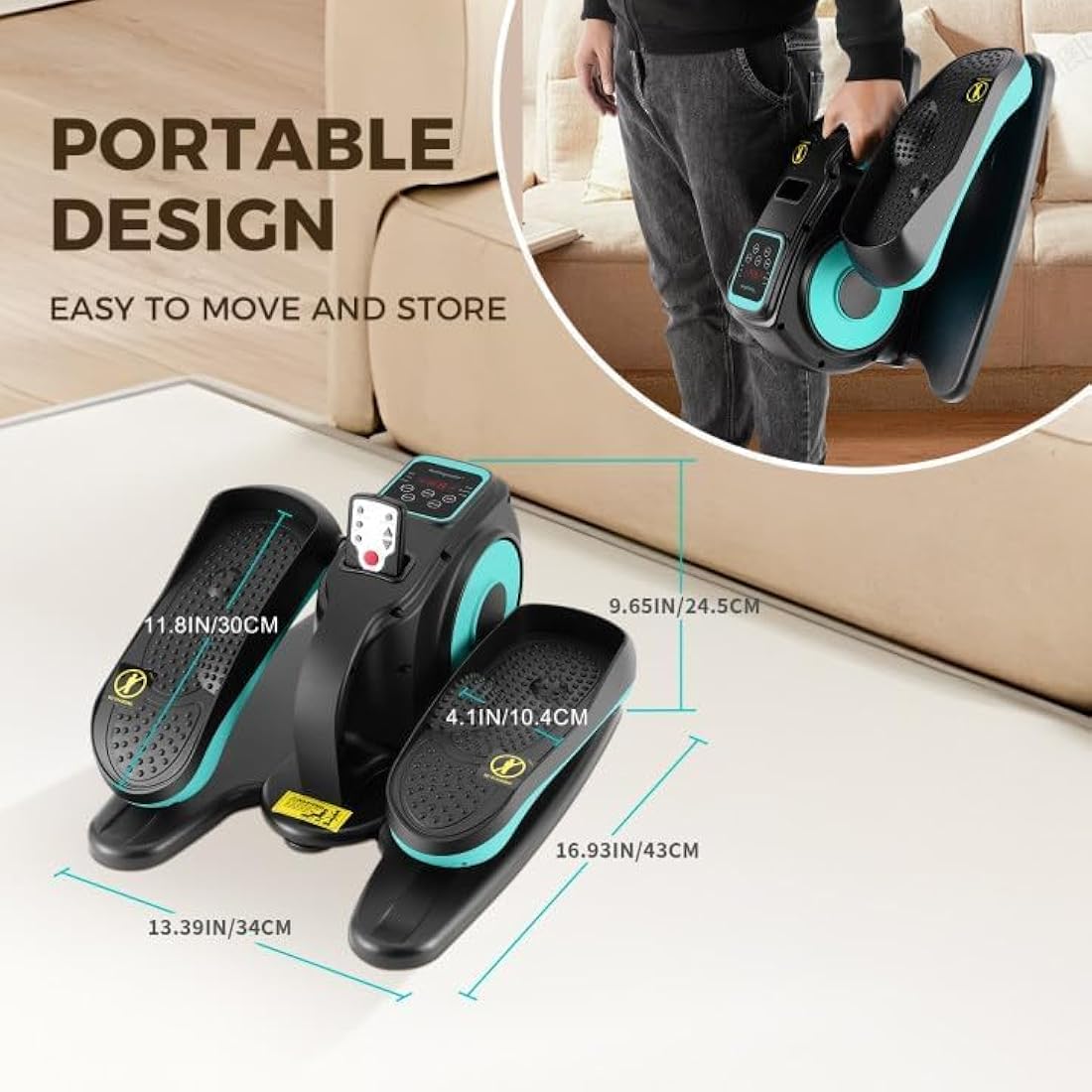 Rollingsurfer Under Desk Elliptical - Electric Seated Pedal Leg Exerciser
