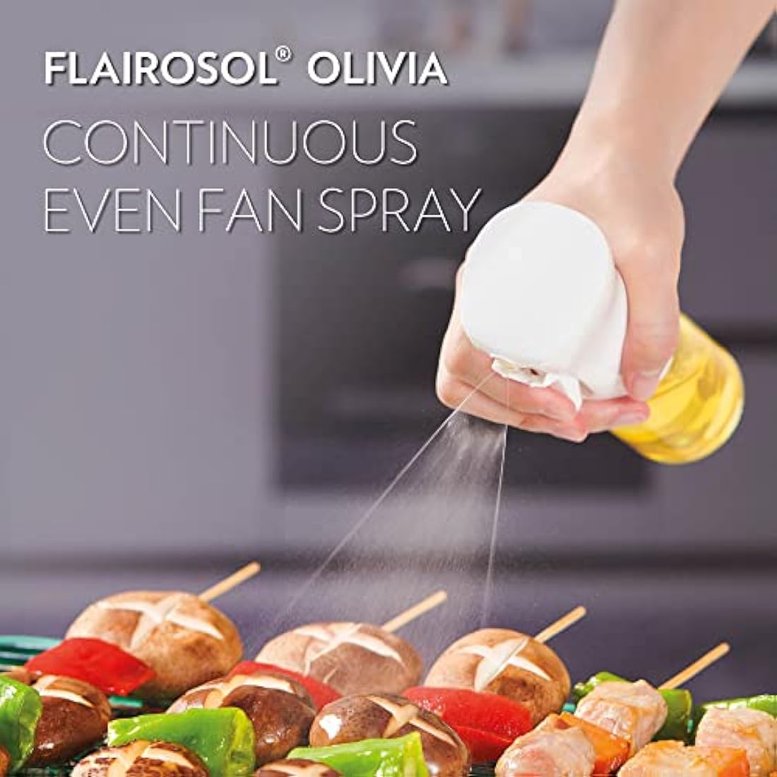 Flairosol Olivia Glass Oil Sprayer – Continuous Fine Mist Cooking Spray