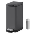 Mbillion 10L Slim Step Trash Can – Soft Close Stainless Steel Bin