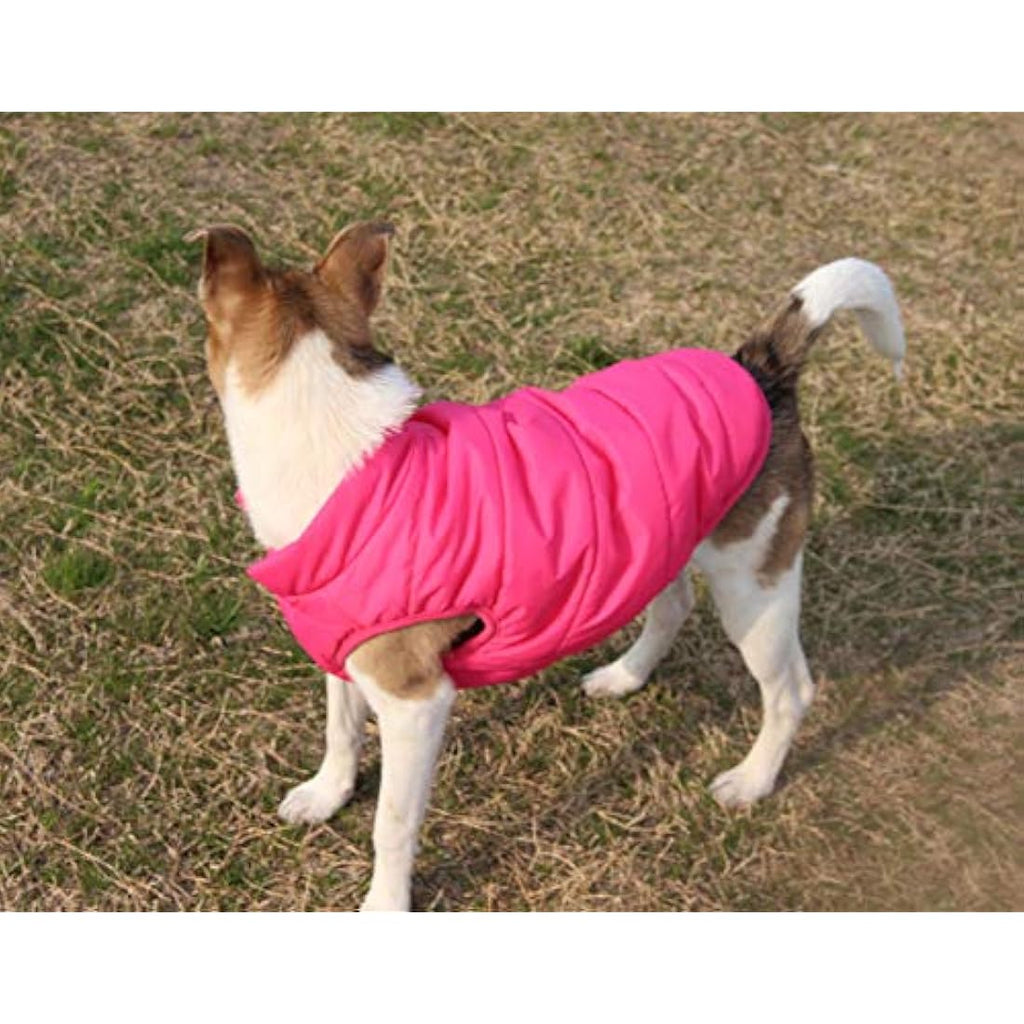 JoyDaog Fleece Lined Dog Jacket – Warm Windproof Winter Puppy Vest, Pink