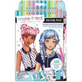 Make It Real Pastel Pop Fashion Design Sketchbook and Coloring Kit