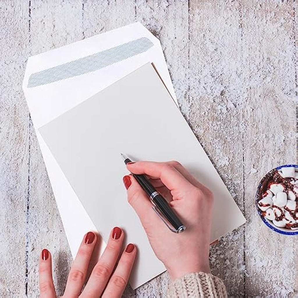 C5 A5 Self-Seal Envelopes | 90 GSM White Pocket | 100 Pack