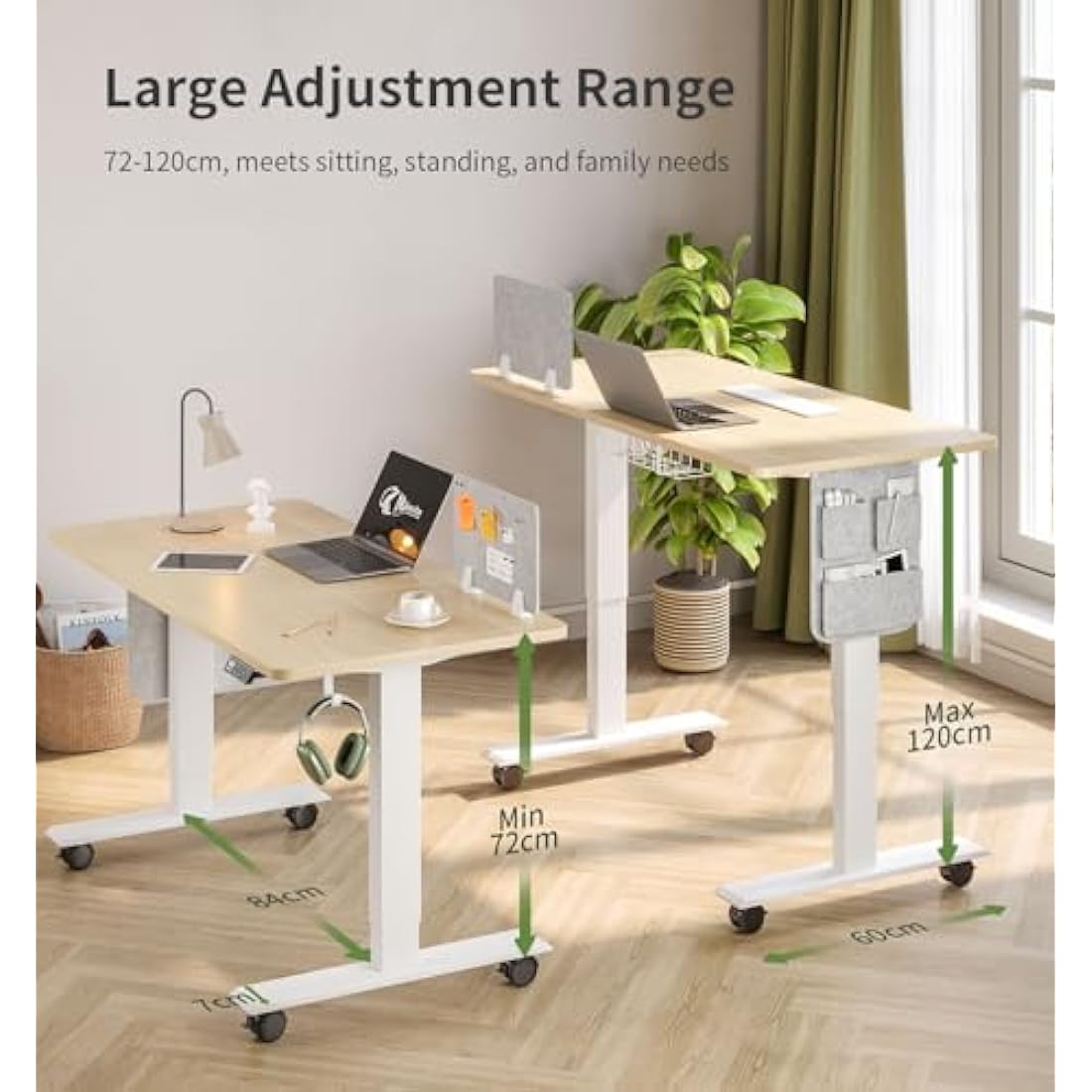 MAIDeSITe Electric Standing Desk – Height Adjustable 100x60cm Table
