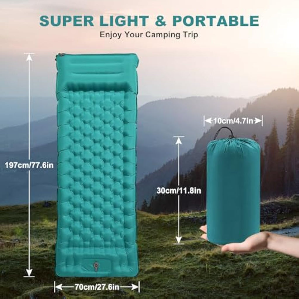 Camping Sleeping Pad | 12cm Thick Inflatable Air Mat