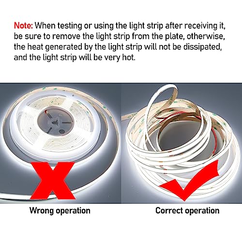GOMING 24V Double Row COB LED Strip Light | 6000K Waterproof 32.8ft