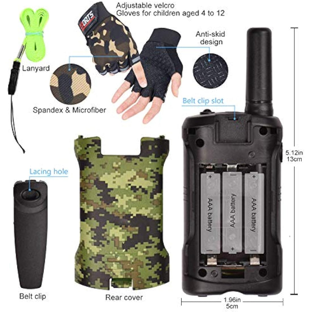 Jolof Store Kids Walkie Talkies – 8 Channel 2-Way Radio for Outdoor Play