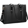 Lubardy 15.6 Inch Laptop Tote Bag for Women | Faux Leather Work Handbag