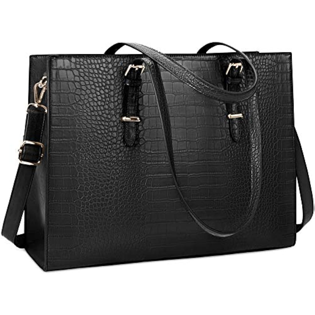 Lubardy 15.6 Inch Laptop Tote Bag for Women | Faux Leather Work Handbag