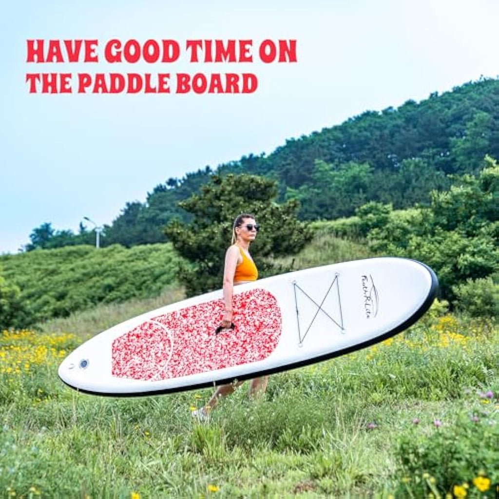 FunWater FEATH-R-LITE Inflatable Stand Up Paddle Board with SUP Accessories