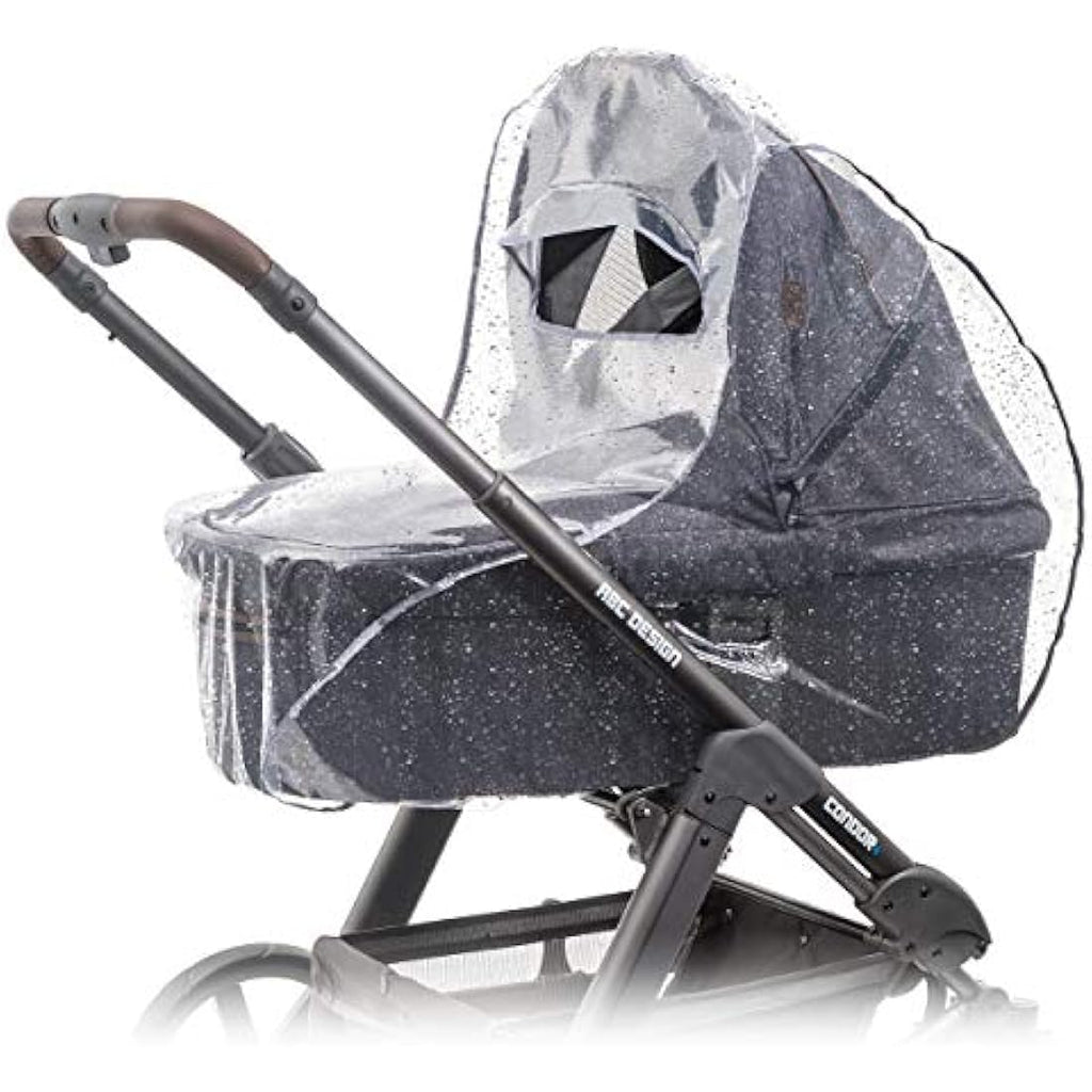 Zamboo Universal Rain Cover for Pram Carrycot – PVC-Free Grey Shield