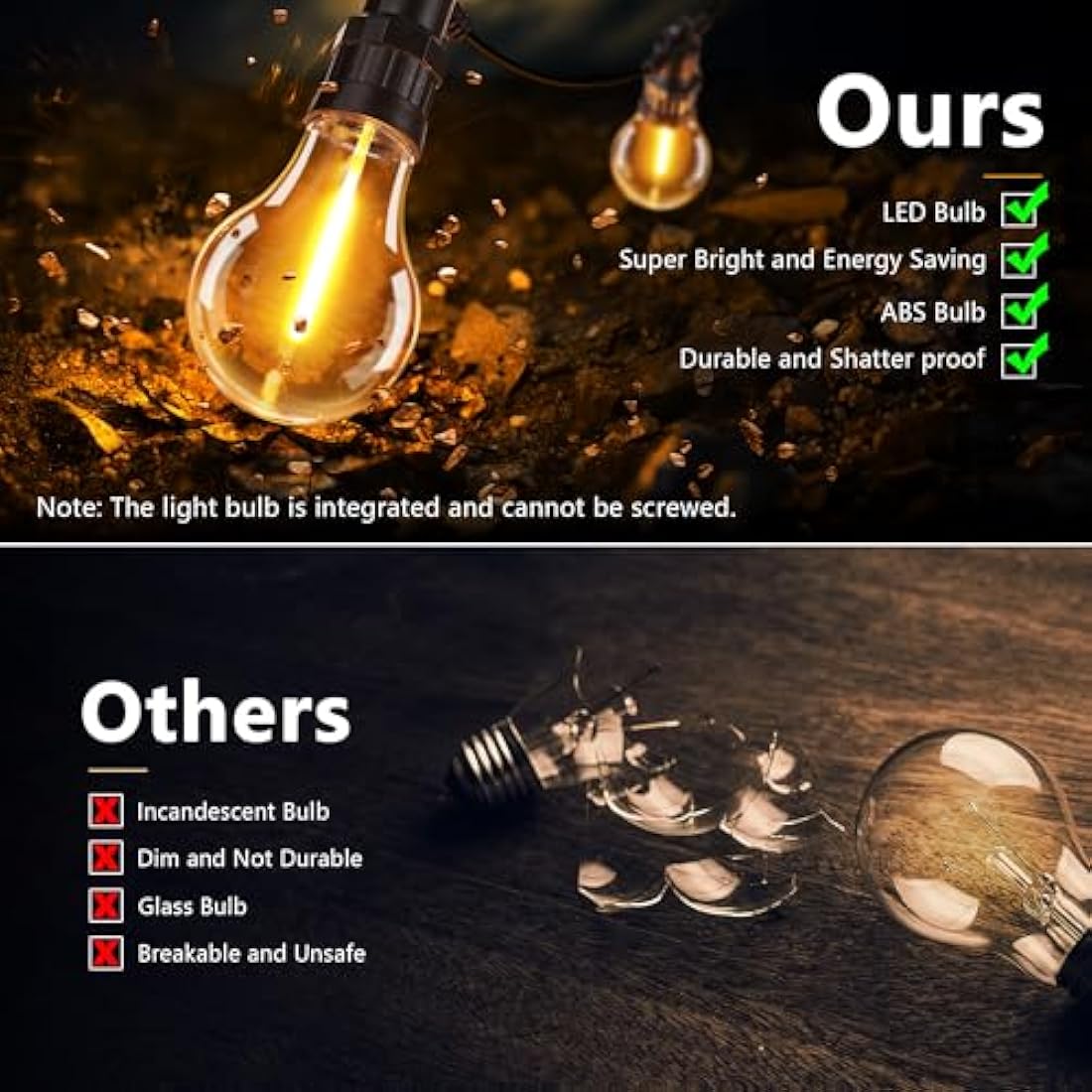 Joomer Festoon Lights Outdoor: 28.5M Mains Powered String Lights, 8 Modes
