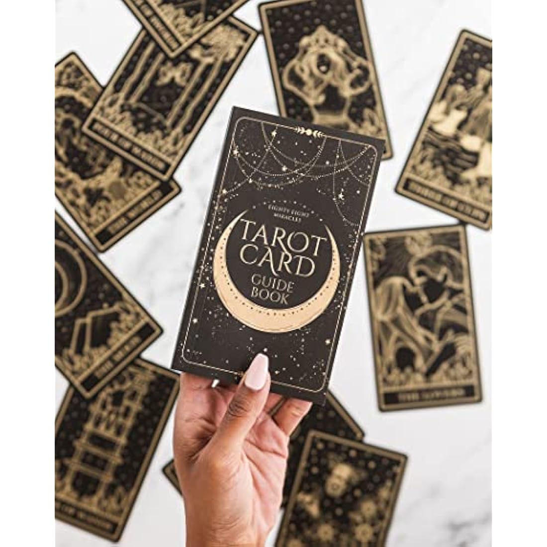 Jolof Store Gold Foil Tarot Cards with Guidebook - Mystical Deck