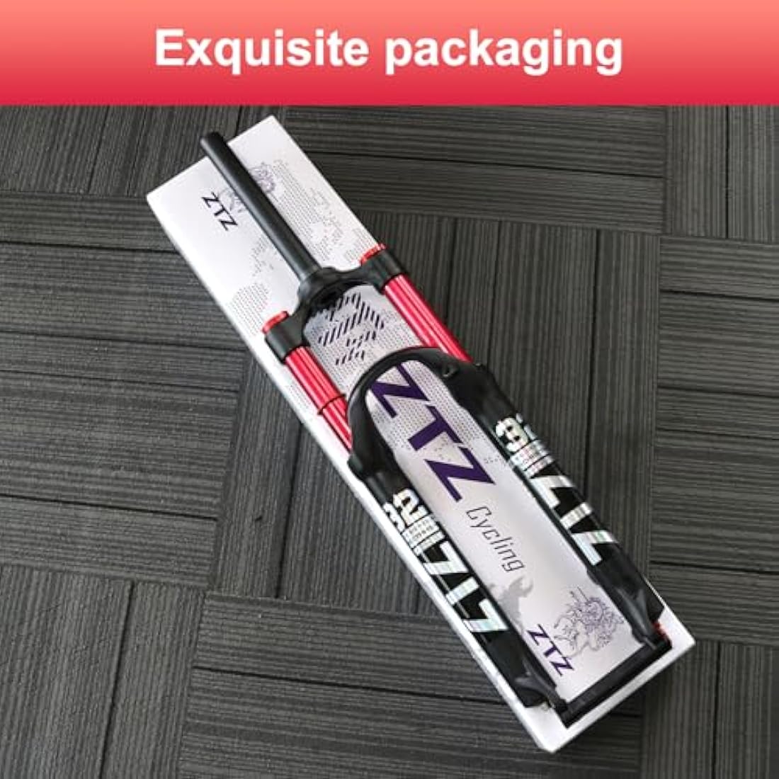 ZTZ MTB Suspension Fork - 120mm Double Air Chamber Bicycle Shock Absorber