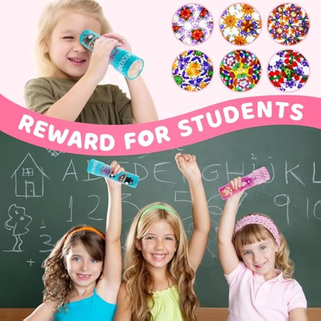 D-FantiX Tin Kaleidoscope 2-Pack – Retro Metal Educational Toys for Kids