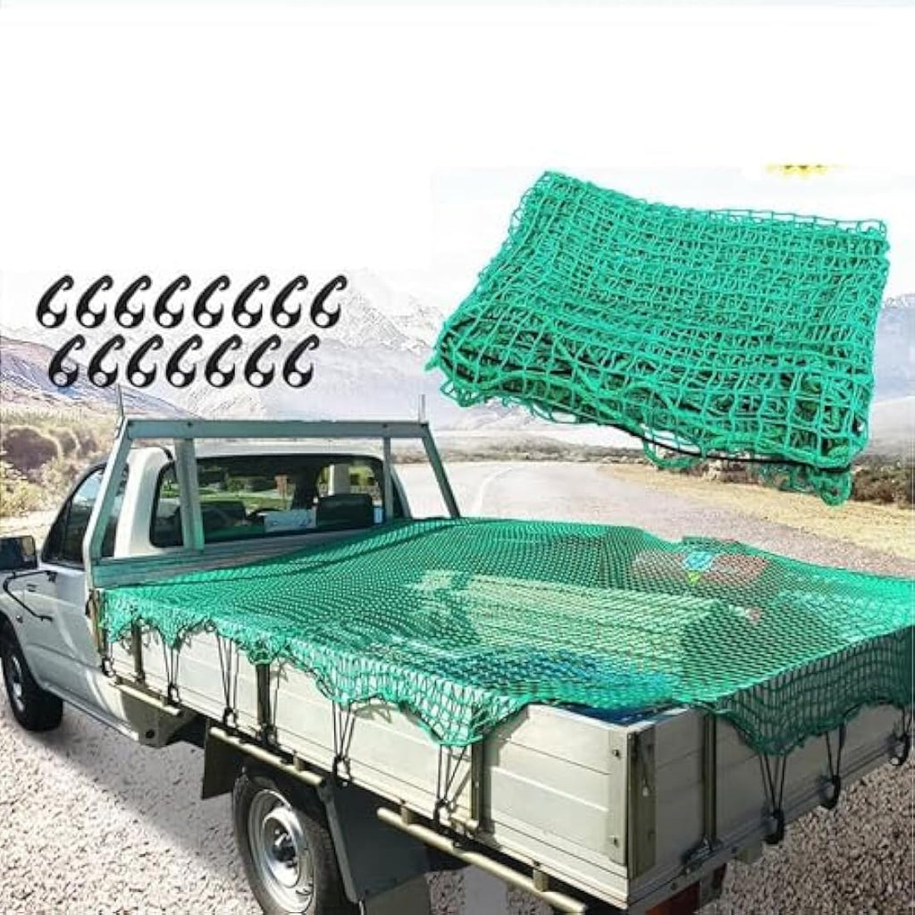 Heavy Duty Truck Cargo Net – Green Weather Resistant PP Mesh