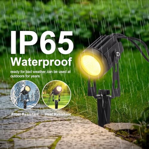 B-right Garden Spotlights | 6-Pack Mains Powered Waterproof Spike Lights