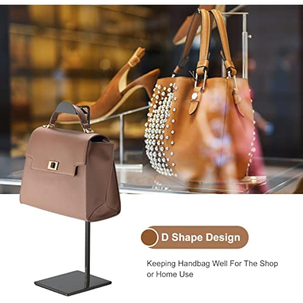 Jolof Store Metal Purse Display Stand | Adjustable Height Handbag Rack 2pk