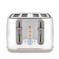 Haden Dorchester 4 Slice Digital Toaster – Chrome & Rose Gold Finish
