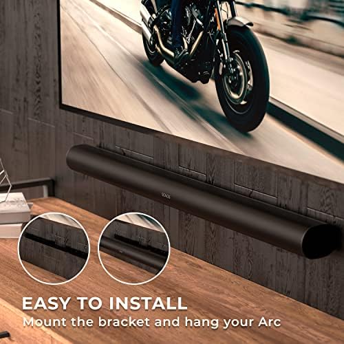 HumanCentric Wall Mount for Sonos Arc and Arc Ultra - Black Steel