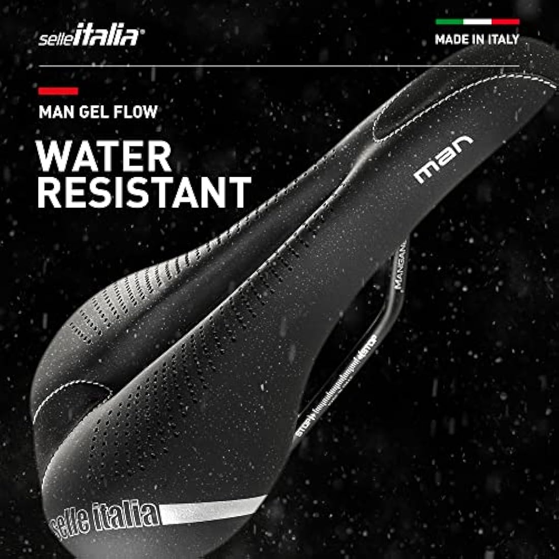 Selle Italia Man Gel Flow Road Bike Saddle – Fiber-Tek Manganese Rail