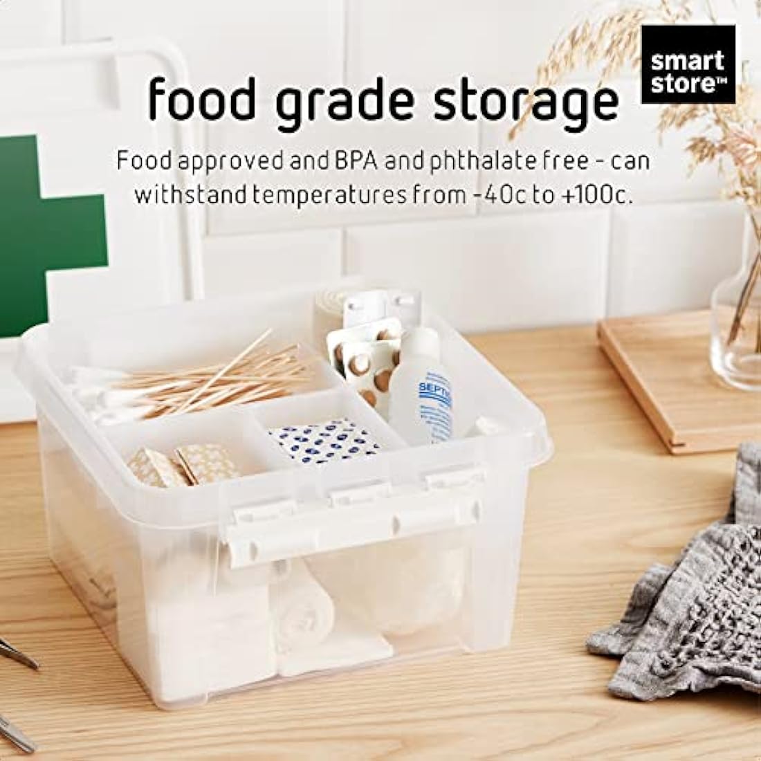 SmartStore 8L First Aid Box – Lockable Medicine Storage with Insert Tray
