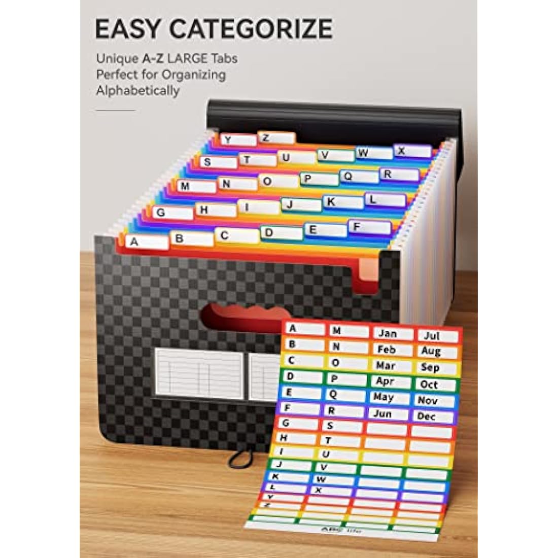 ABC life 26 Pockets Expanding File Folder | A4 Document Organiser