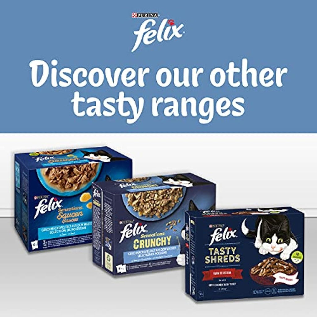 Felix Original Wet Cat Food Mixed Selection in Gravy - 48 x 100g Packs