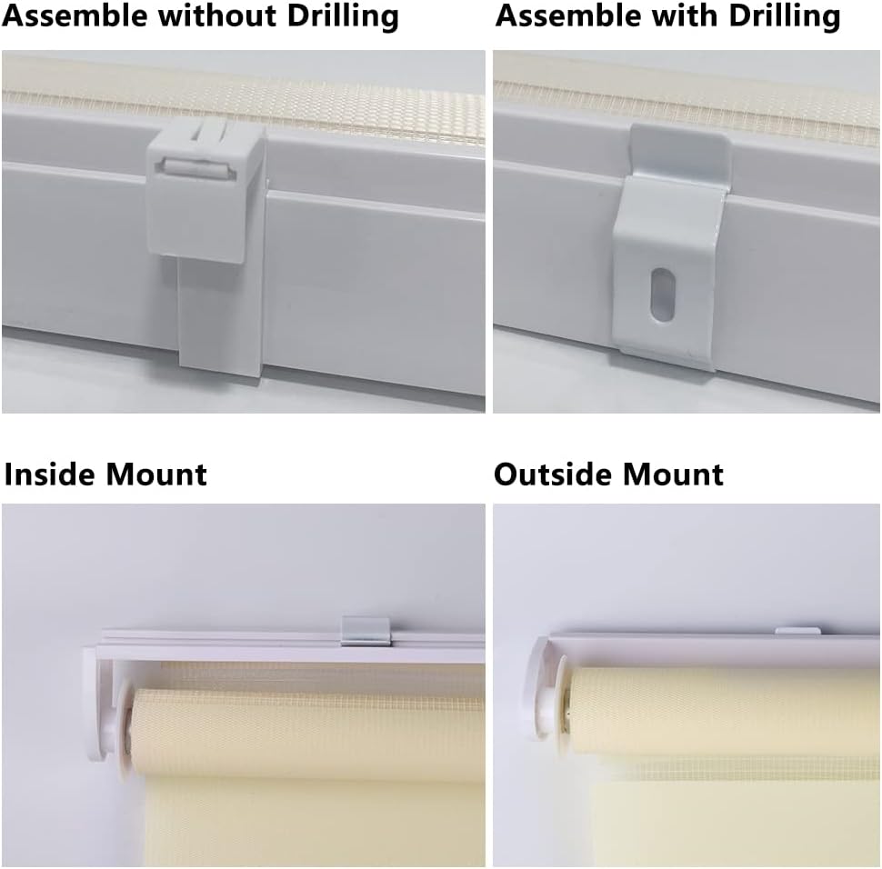 Kokorona Zebra Roller Blinds – Light Filtering Day and Night Shades