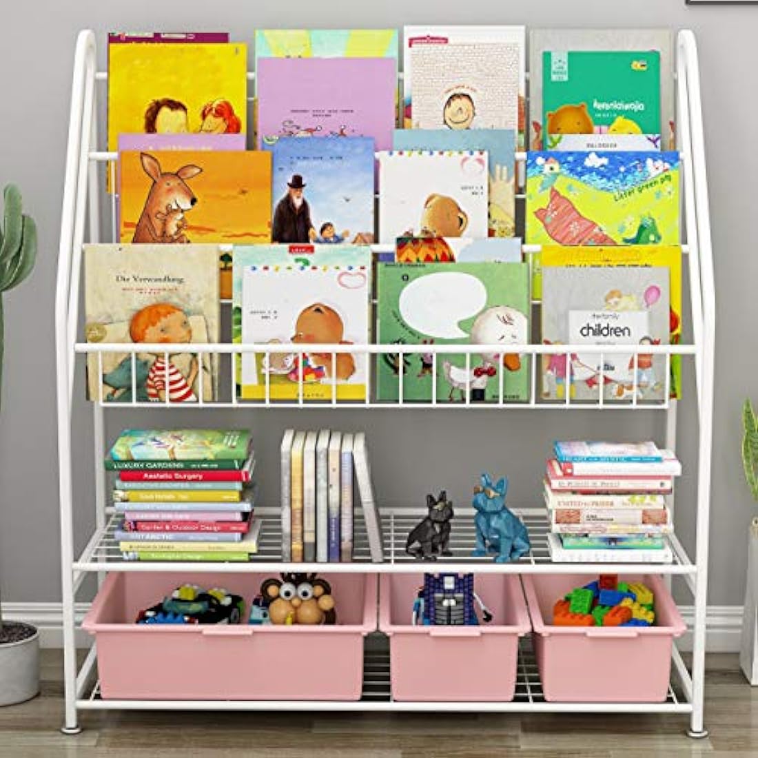 Jolof Store 5-Tier Kids Bookshelf | Space-Themed Toy & Book Organizer